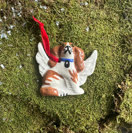 Blenheim Angel Spaniel Ornament