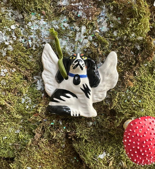 Tricolor Angel Spaniel Ornament